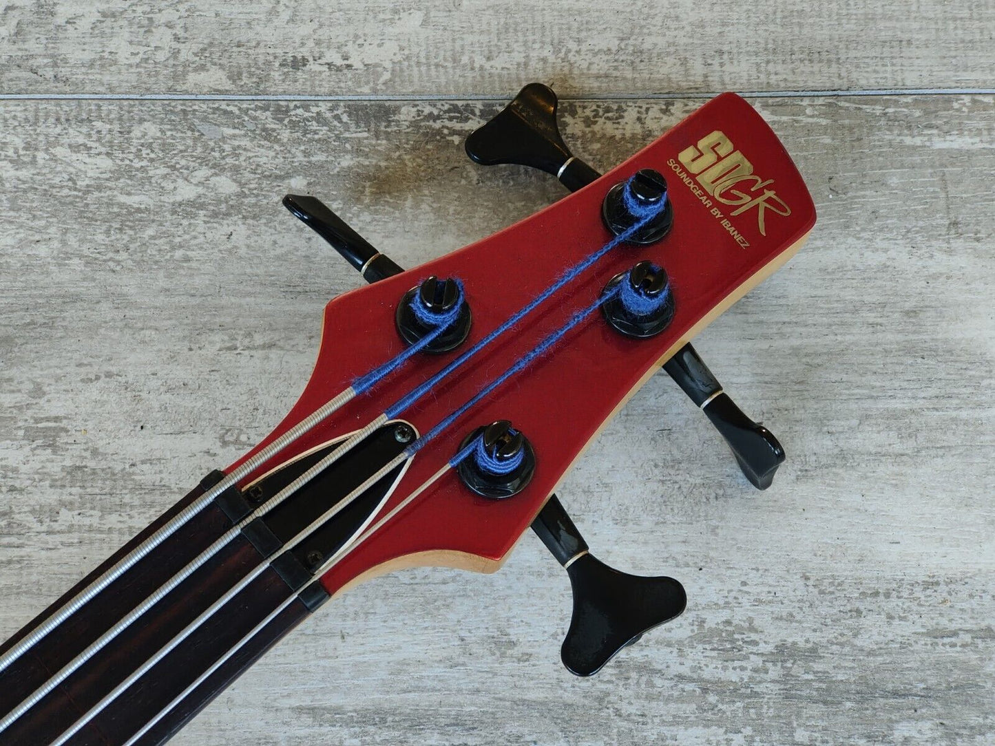 1991 Ibanez Japan SR-600D SDGR Soundgear Fretless Bass (Ruby Red)