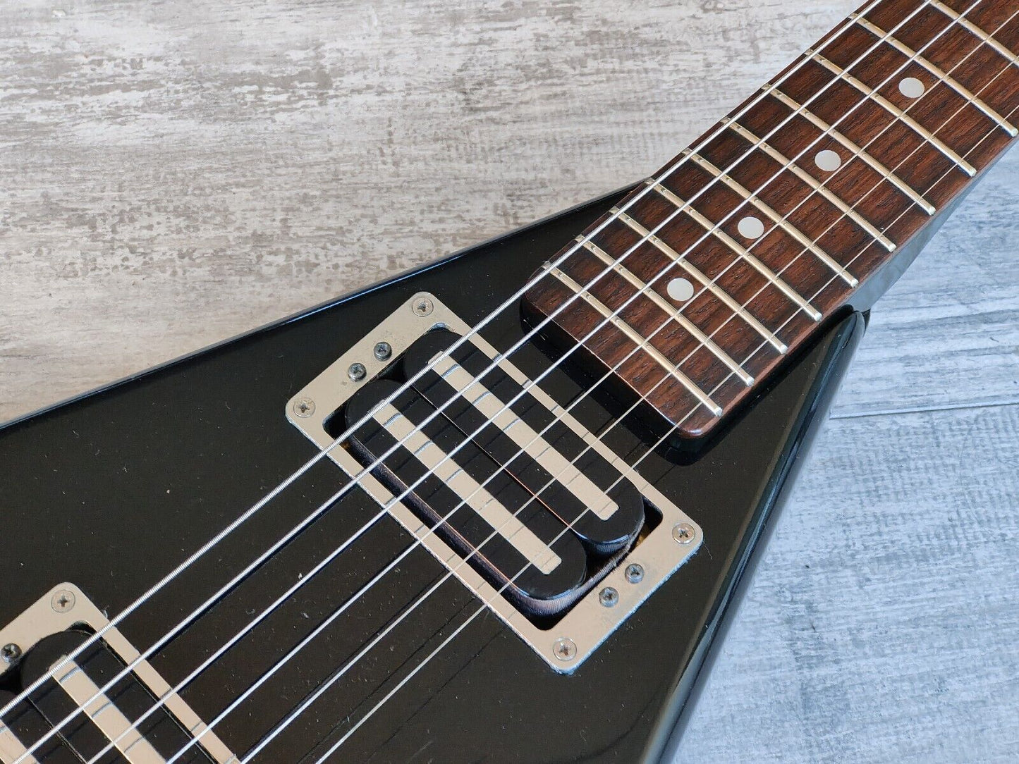 1984 Aria Pro II Japan XX Deluxe Flying V (Black)