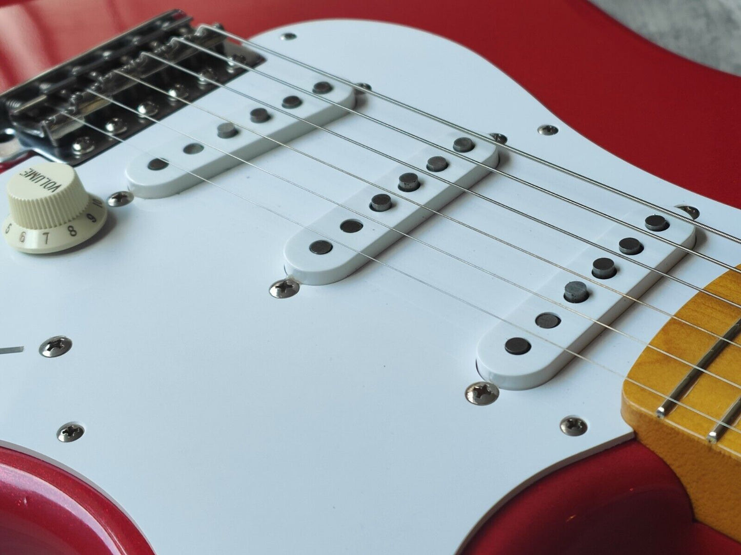 1990's Fender Japan '57 Reissue Stratocaster (Refinished Sparkle Red)