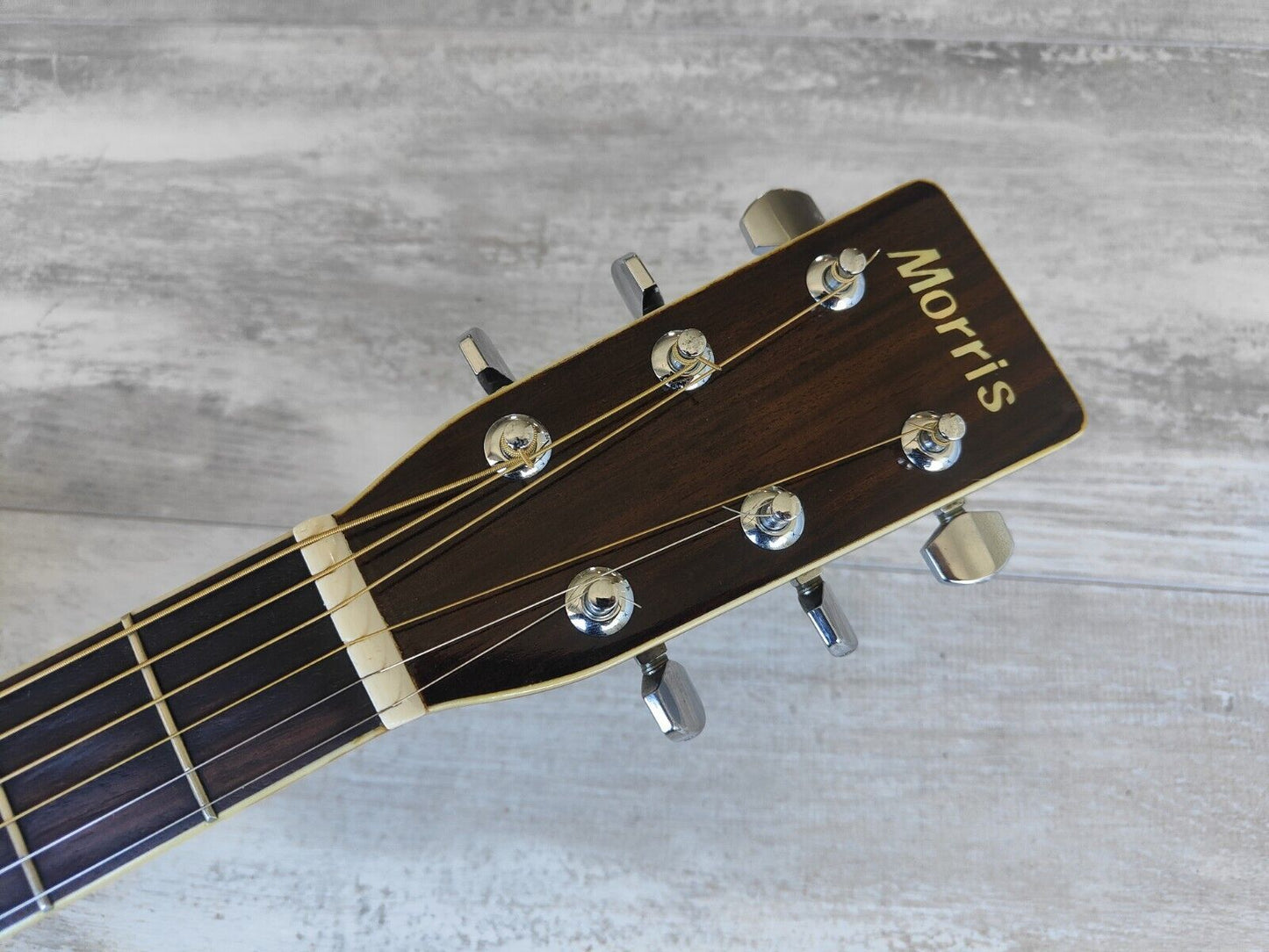 1980's Morris W-30 Japanese Vintage Acoustic Dreadnought Guitar (Natural)