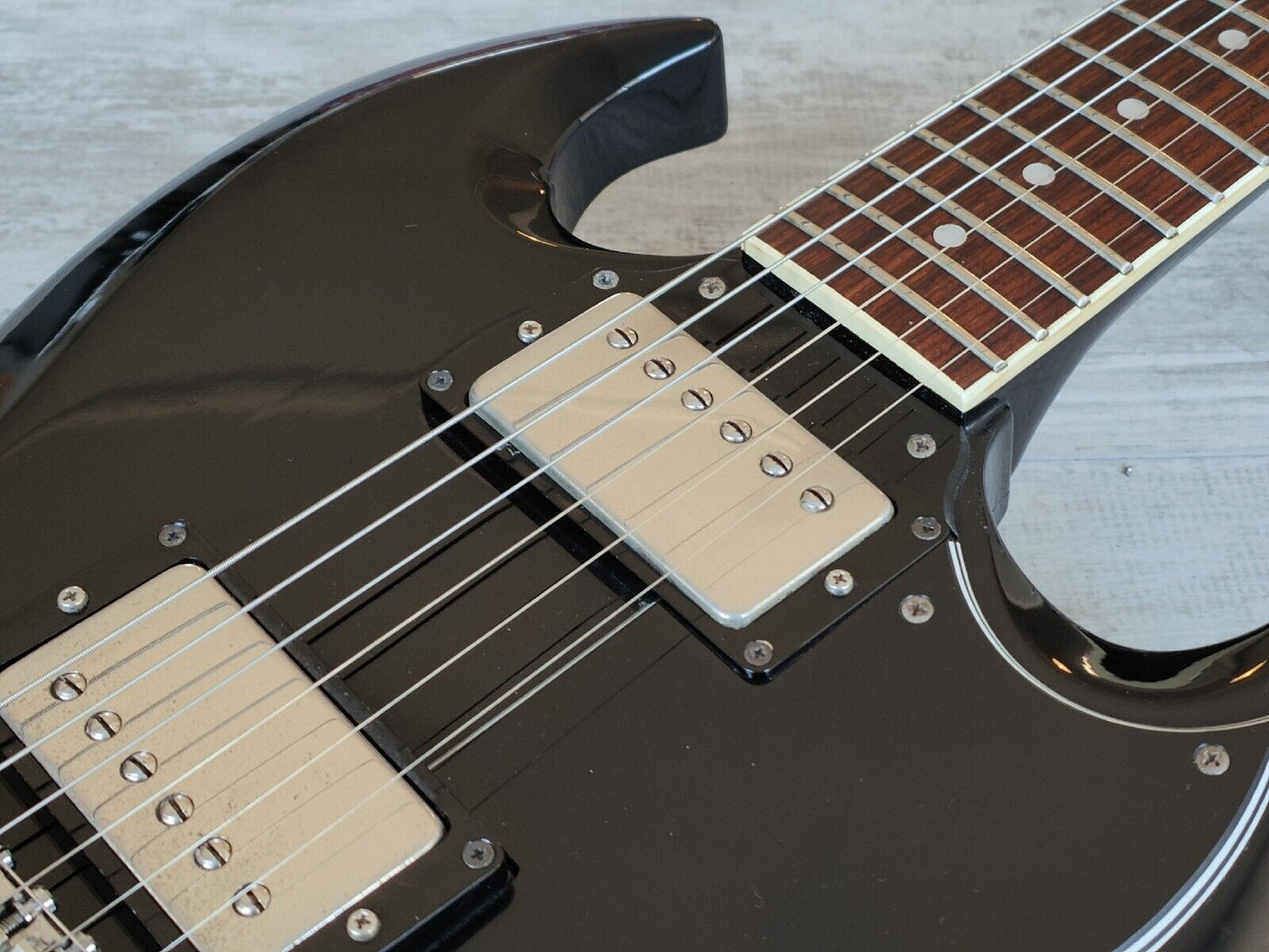 1989 Greco Japan SS Series SG Double Cutaway (Black)