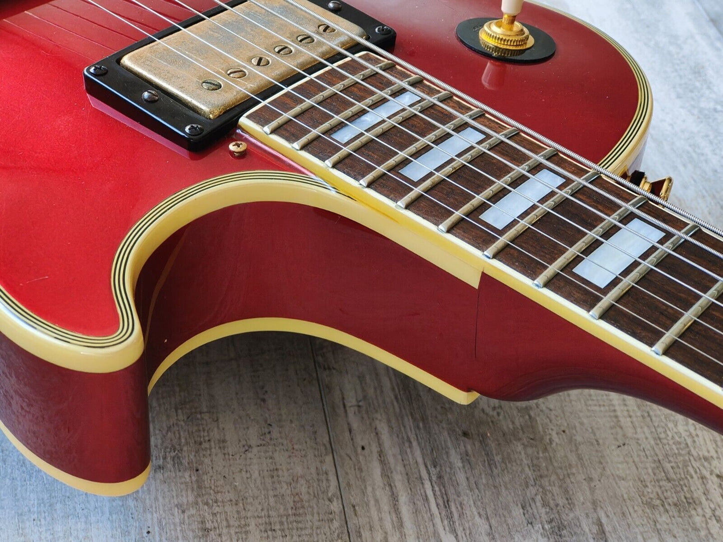 1991 Burny Japan RLC-60 Custom Order Les Paul Custom (Candy Apple Red)