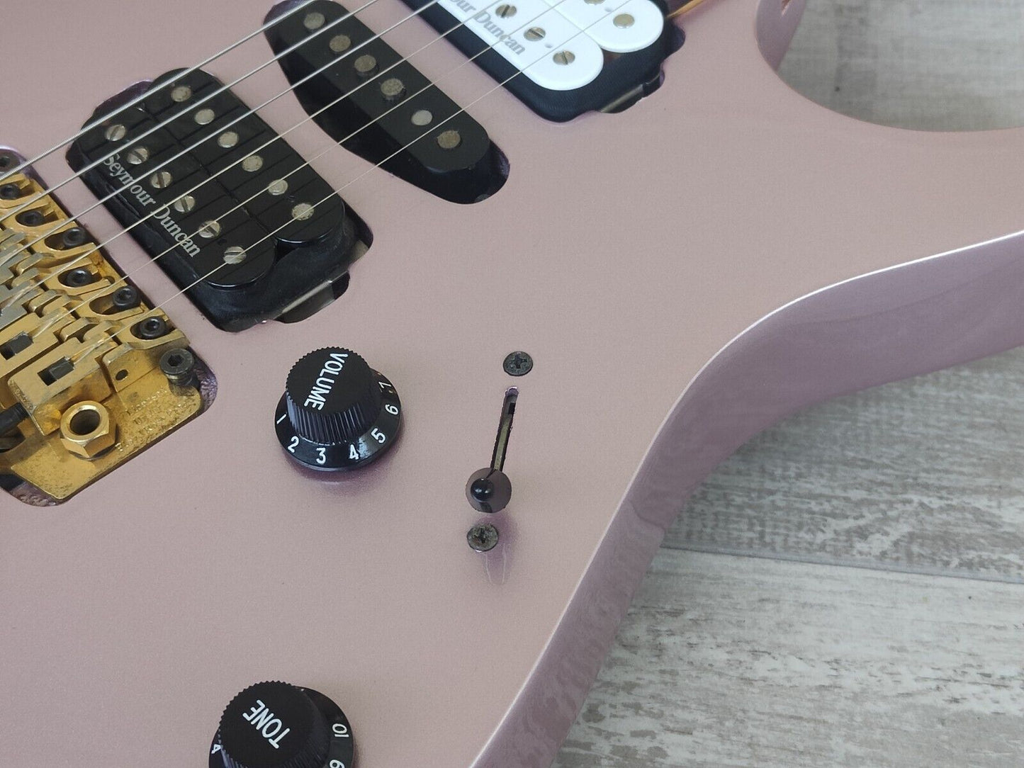 1995 Ibanez Japan RG370GH HSH Superstrat (Refinished Metallic Pink/Purple)