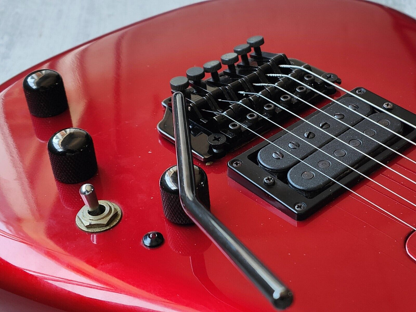 1990 Rockoon (by Kawai Japan) TG-60 Electric Guitar w/Onboard Overdrive (Red)