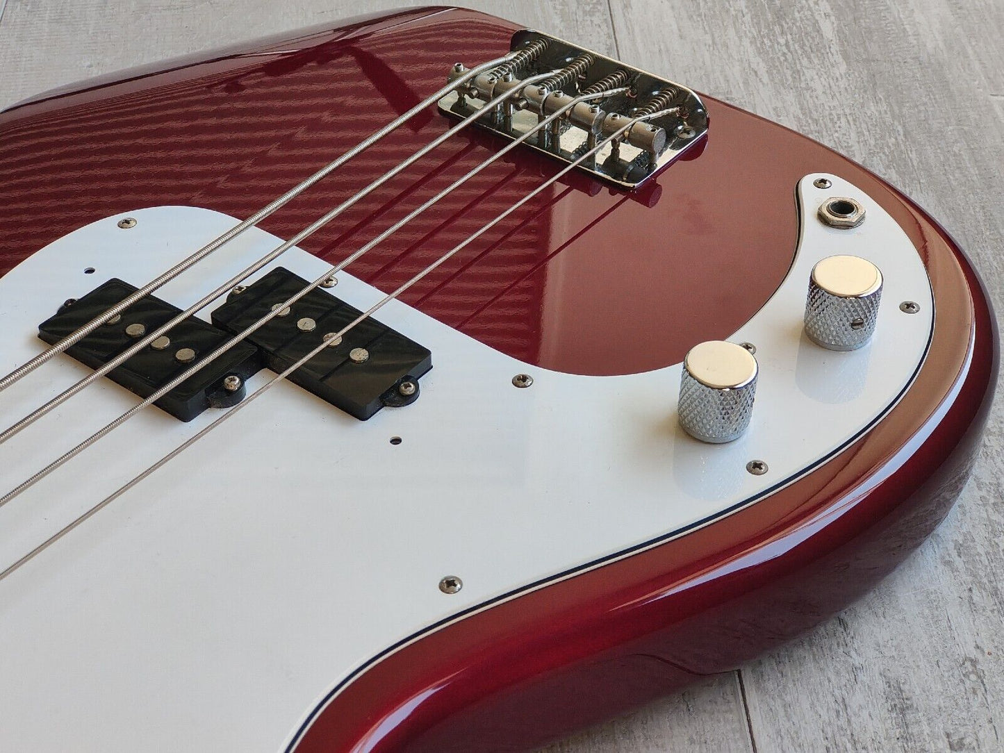 2006 Fender Japan PB62 '62 LH Left Handed Precision Bass (Old Candy Apple Red)