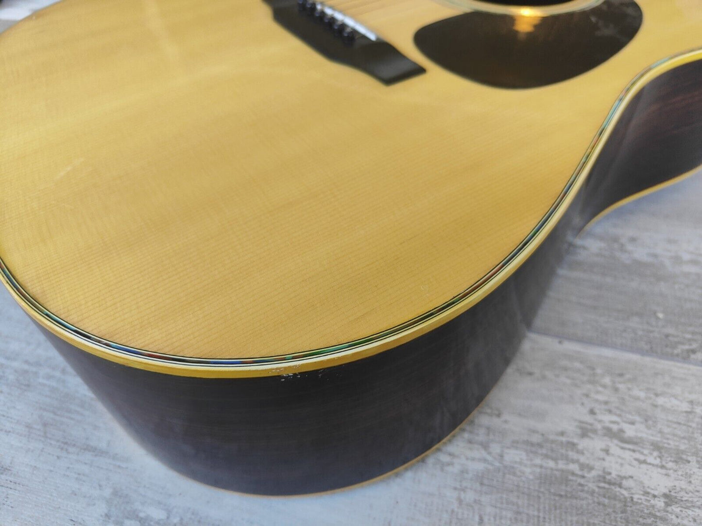 1980's Morris W-25 Japanese Vintage Acoustic Dreadnought Guitar (Natural)