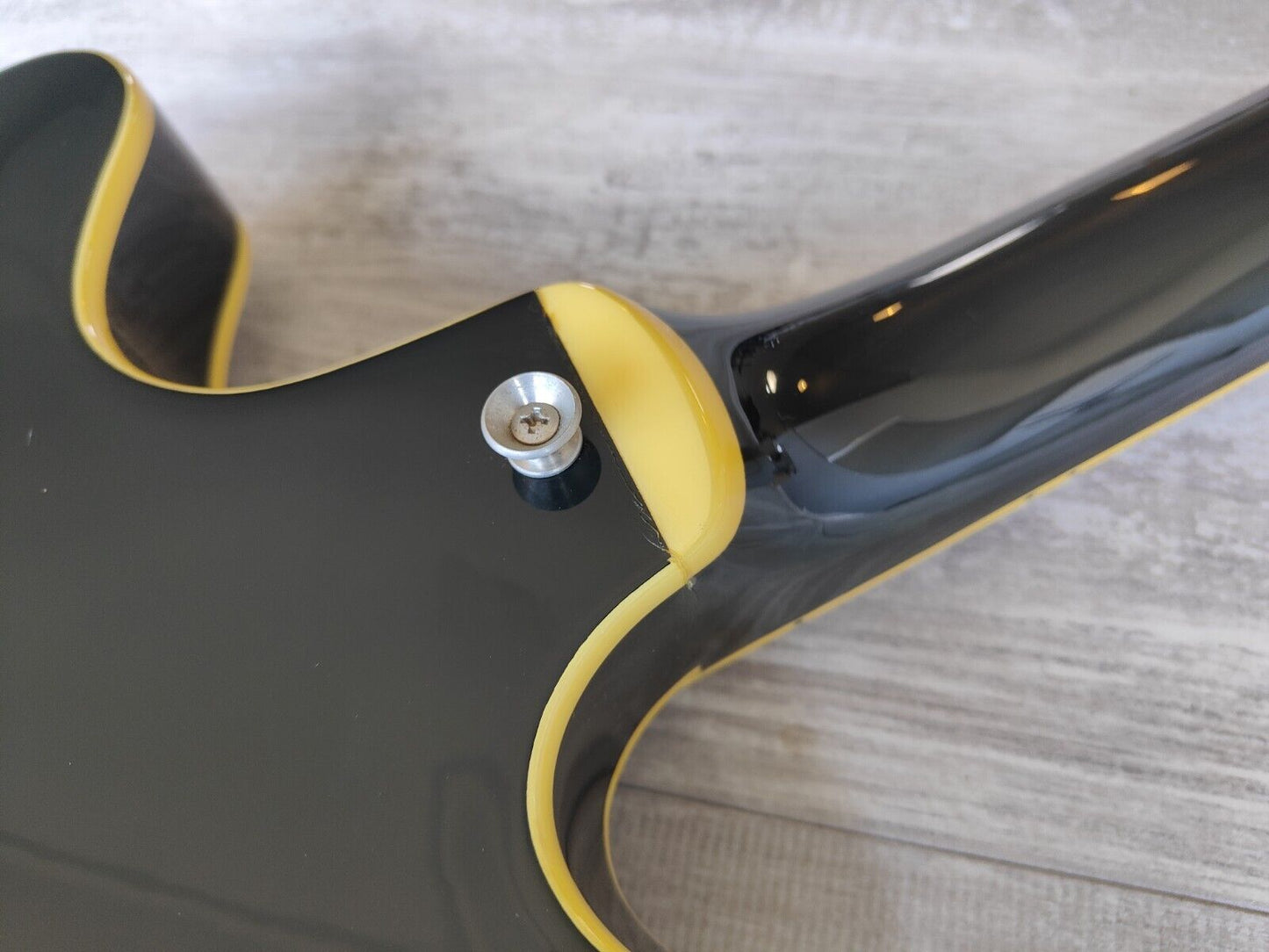 1994 Burny (Fernandes) Japan BSA-120 Semi-Hollowbody Electric Guitar (Black)