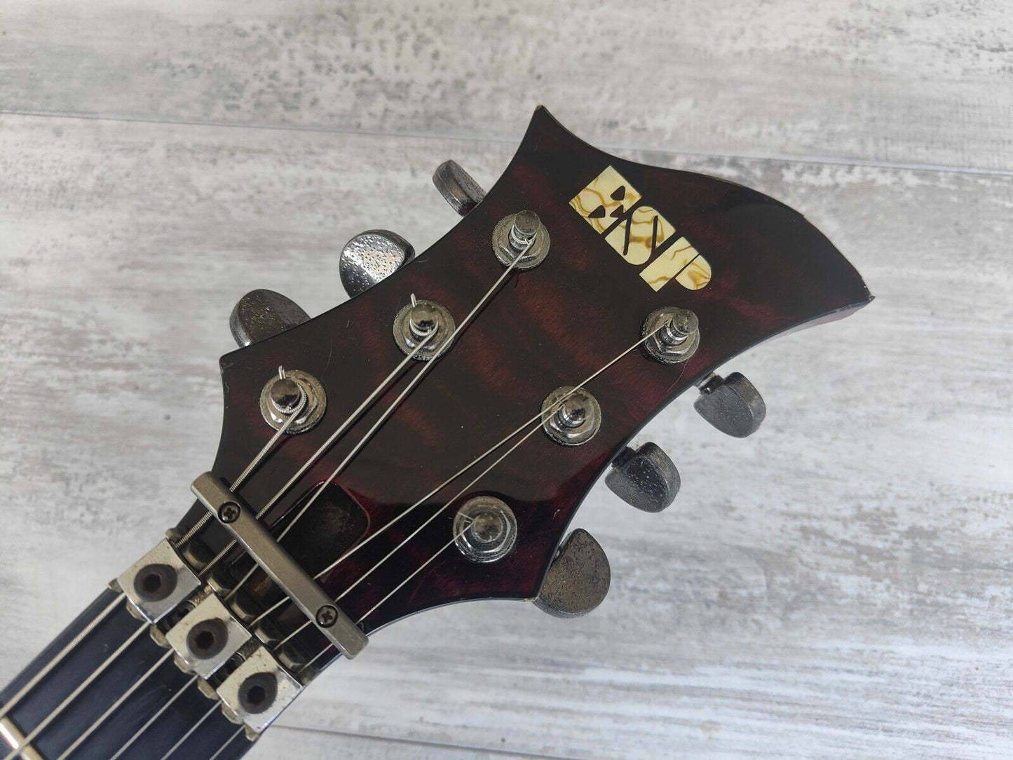 1990 ESP Japan Custom Order Eclipse Style HSS Single Cutaway Neckthrough (Red)