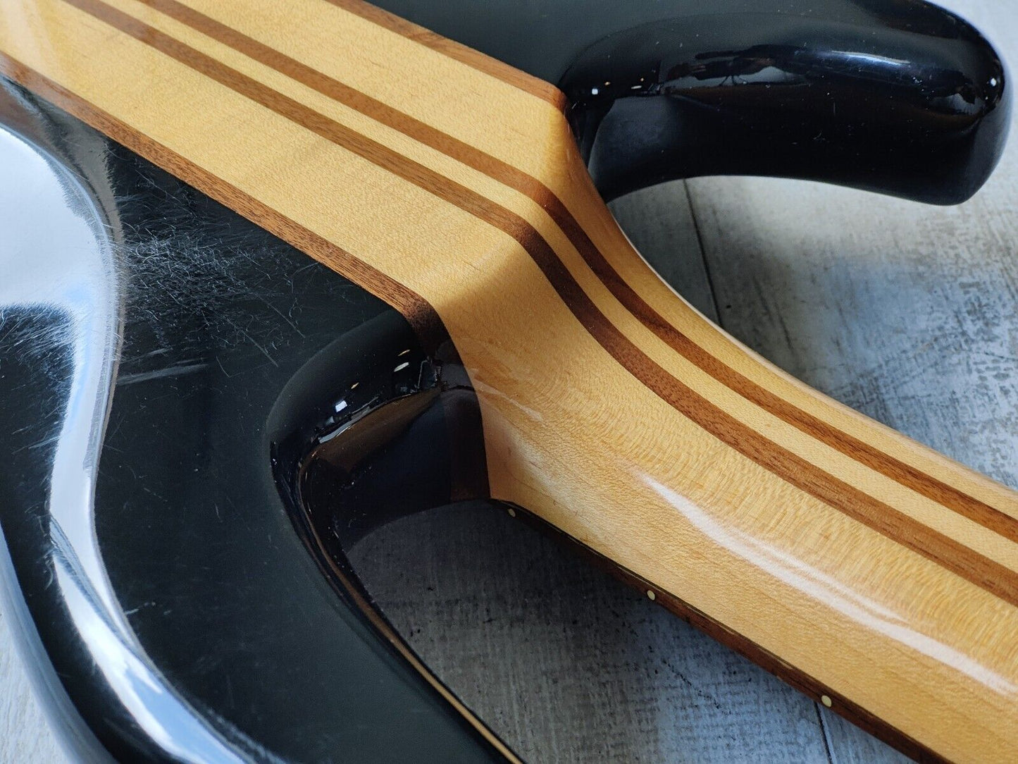 1989 Aria Pro II ASB-60 Integra Series Neckthrough Bass (Black)