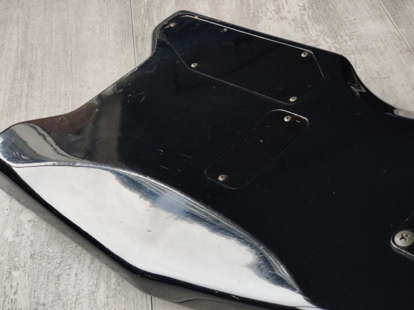 1986 Aria Pro II Japan Interceptor Headless Bass (Black)