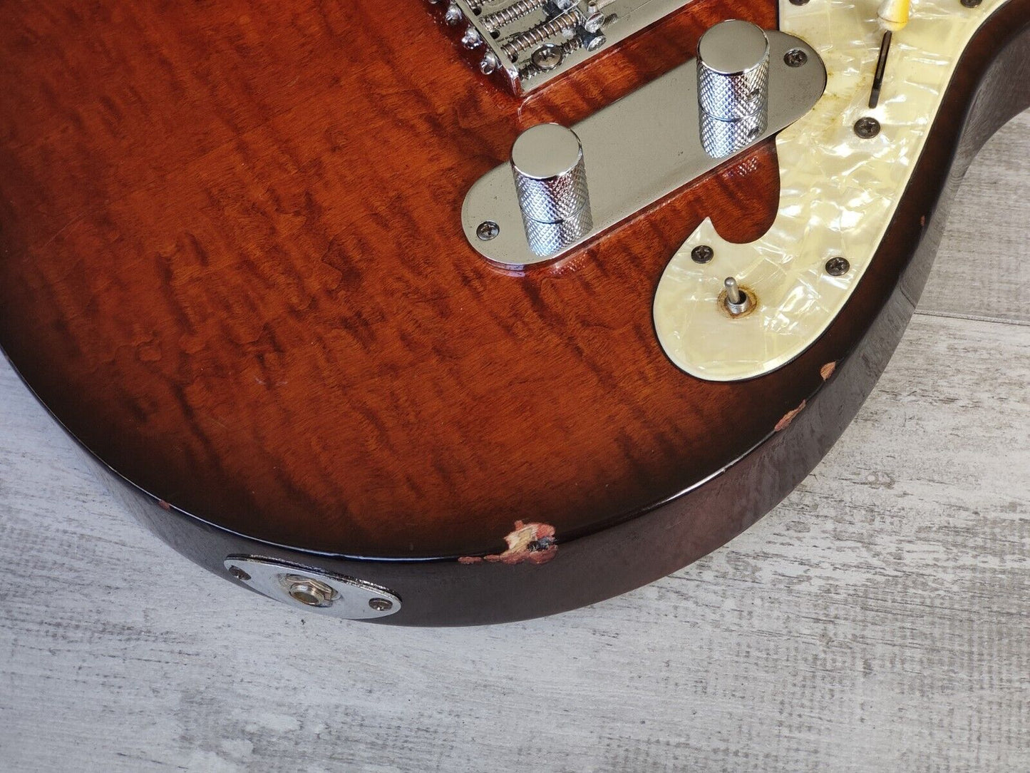 1996 Aria Pro II 615 Nashville Tele/Single Cutaway (Figured Red Burst)
