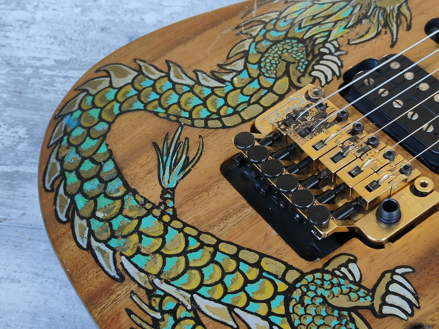 1994 Fernandes Japan FR-120S Revolver HSH Superstrat w/Sustainer (Natural)