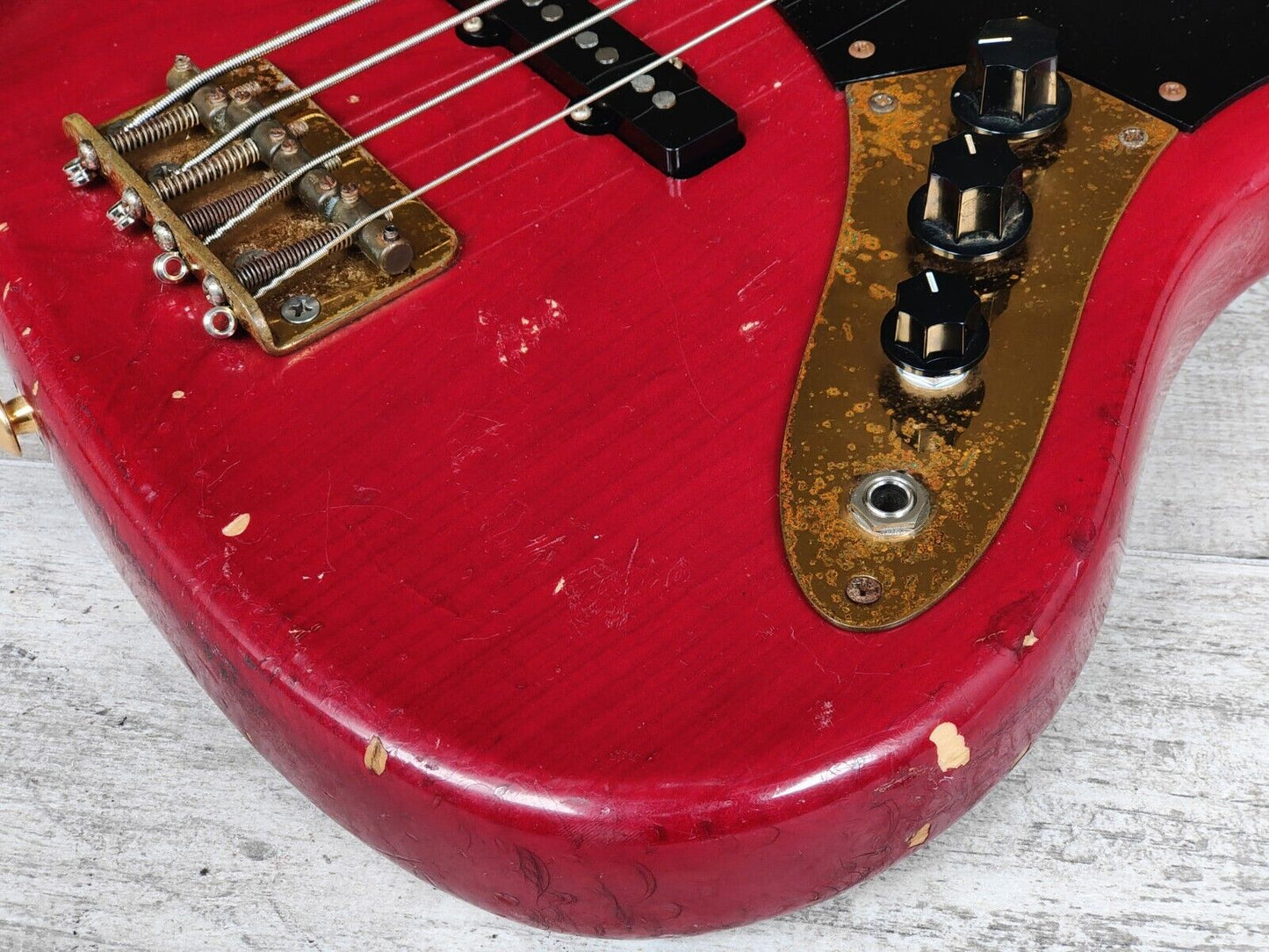 1980's Moon Japan Custom Order Jazz Bass (Transparent Red)