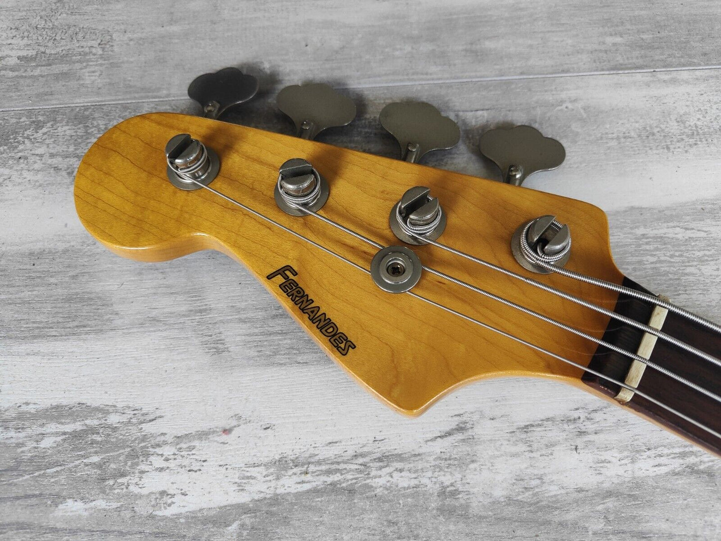 1985 Fernandes Japan FPB-40L Left Handed Precision Bass (White)