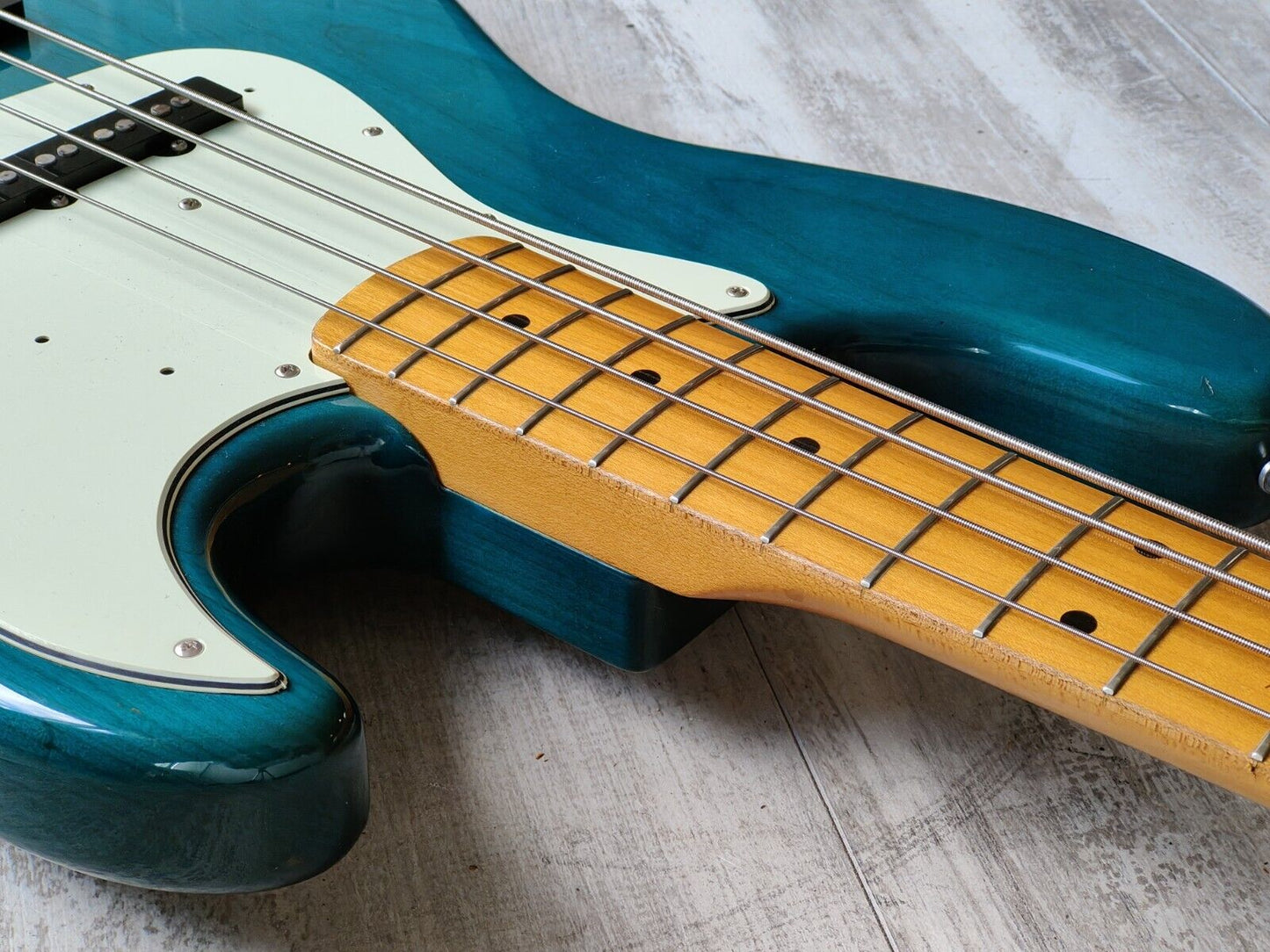 1999 Fender Japan (by Tokai) '62 Reissue Jazz Bass (Transparent Green)