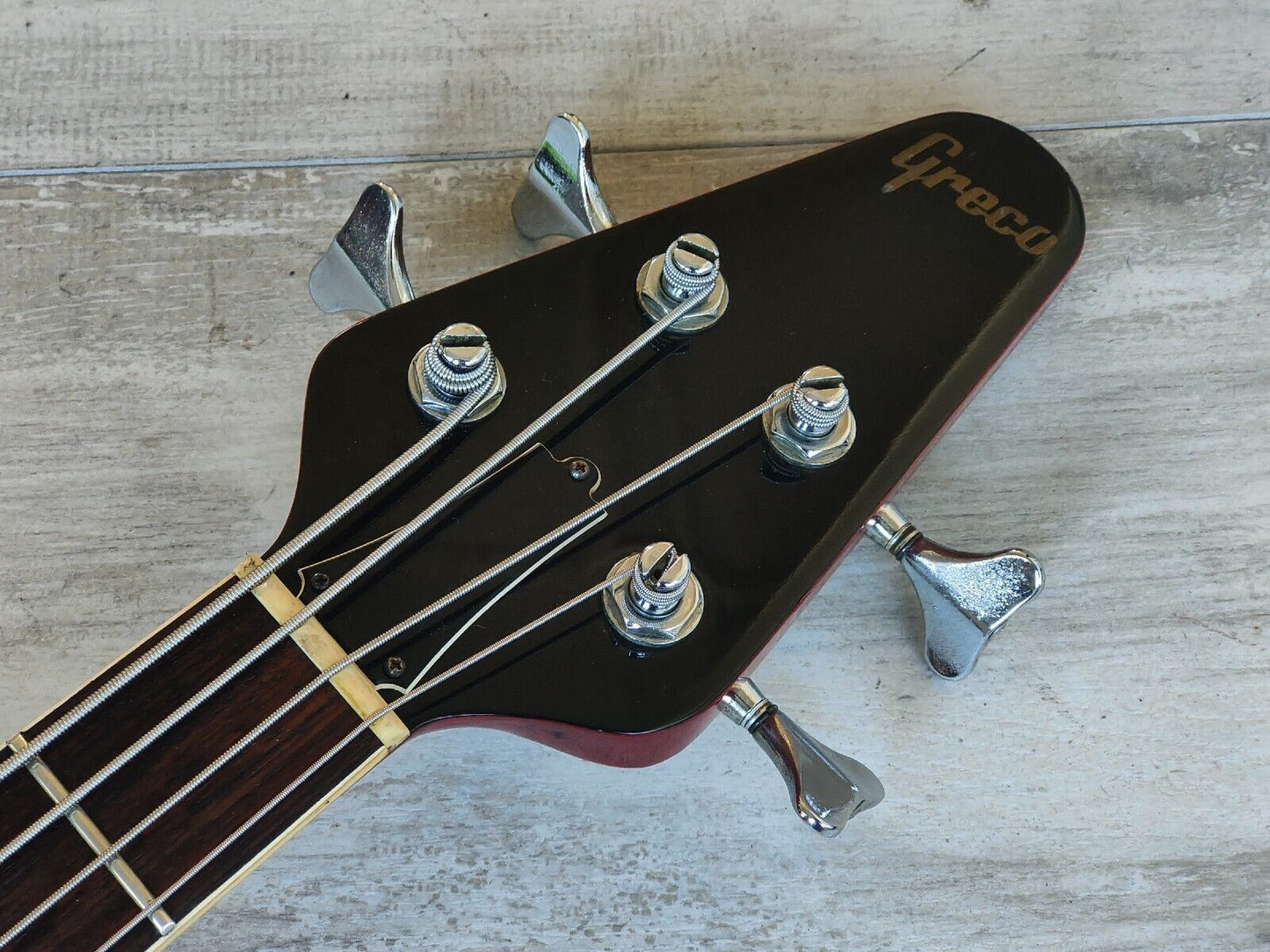 1988 Greco Japan FVB-75 Flying V Bass (Cherry Red)