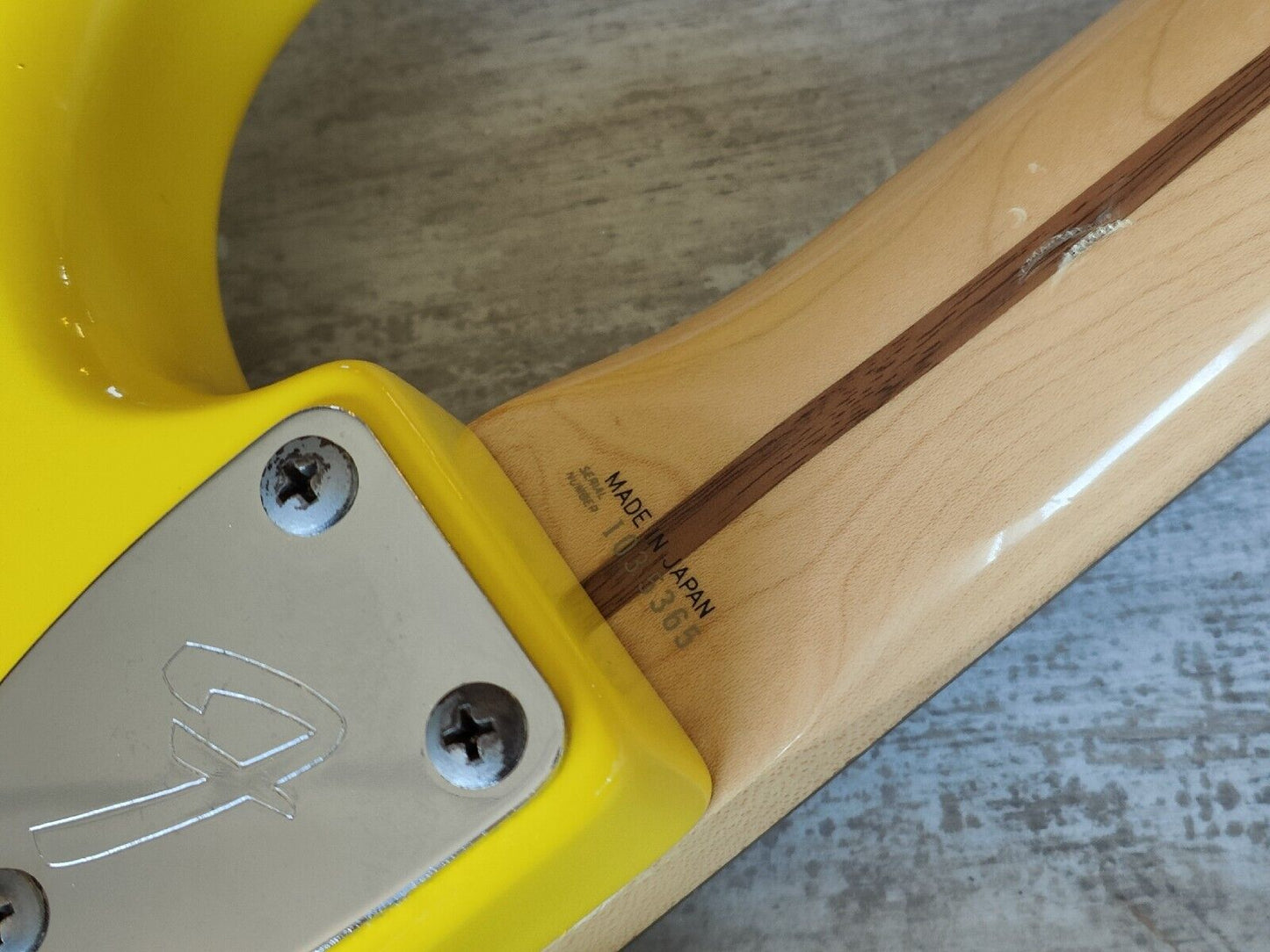 1989 Fender Japan ST72-55 LH Left Handed '72 Reissue Stratocaster (Yellow Refin)