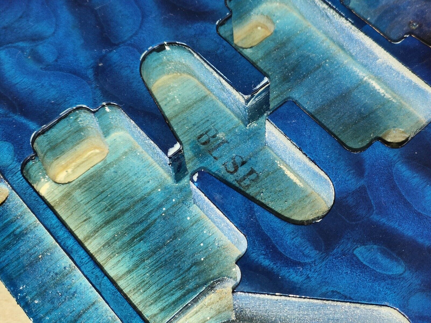 Schecter EX Exceed Series NOS Body/Neck (Black Aqua Blue Burst)