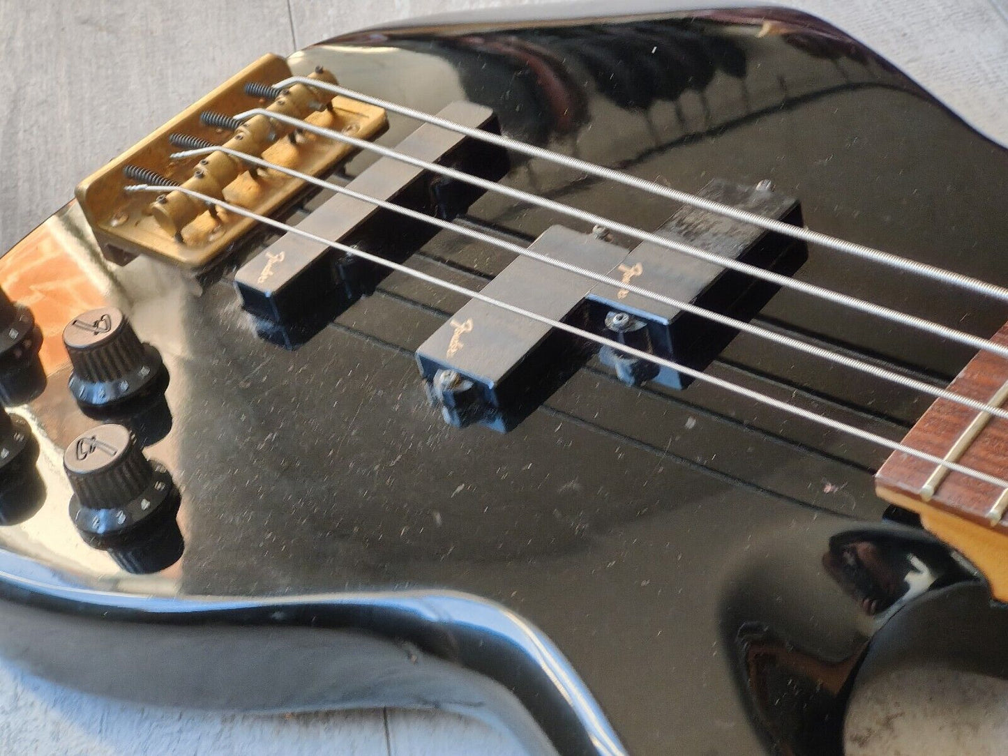 1988 Fender Japan PJR65 Jazz Bass Special PJ Active Contemporary Bass (Black)