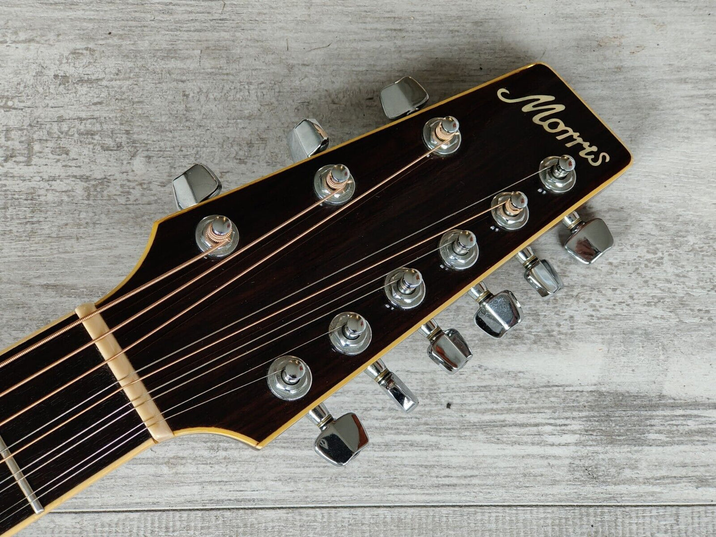 1980 Morris BW-50 Japanese Vintage 9-String Acoustic Dreadnought (Natural)