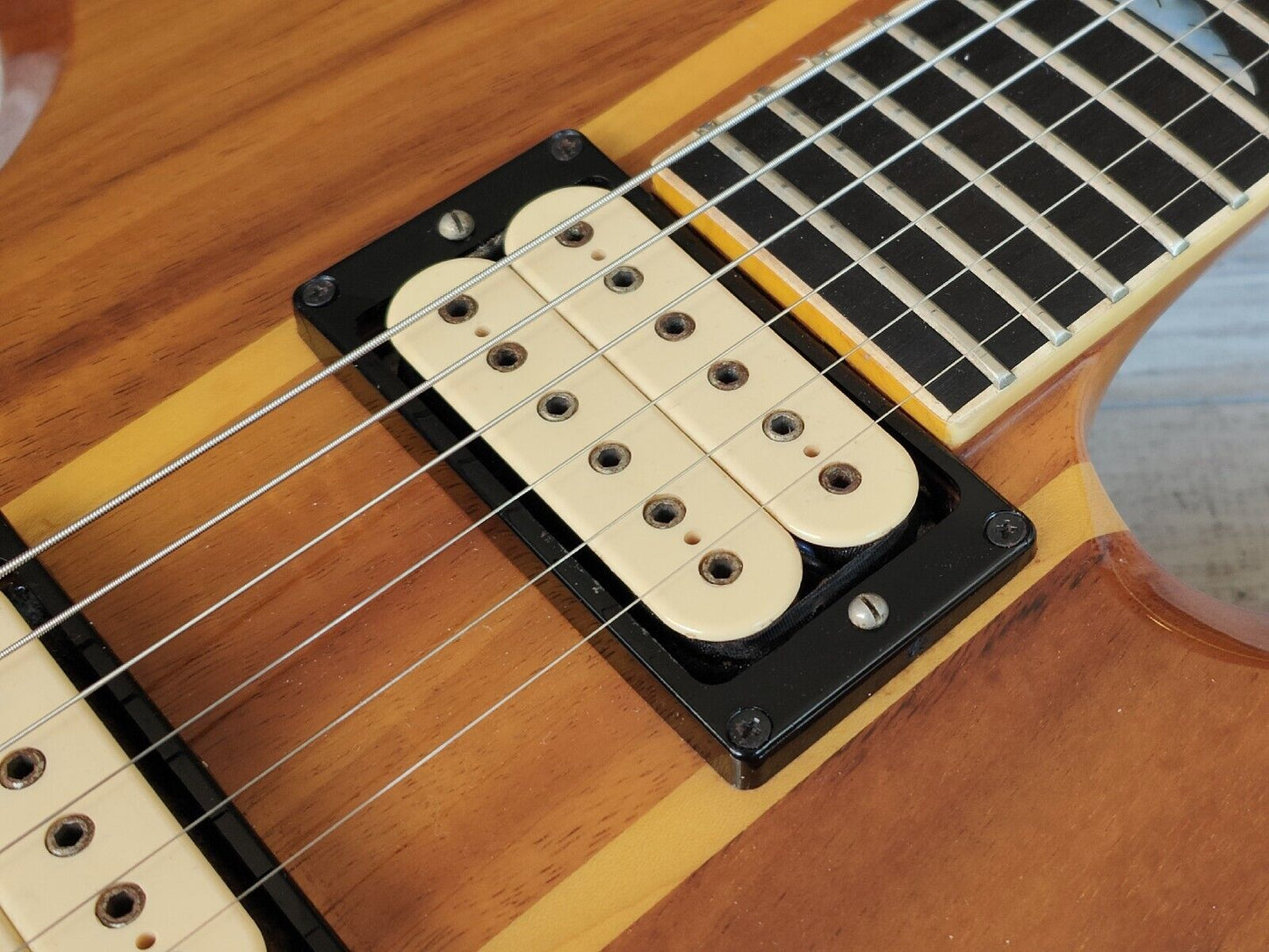 1980 Greco Japan BC-1800 Custom Order Neckthrough Mockingbird (Natural Koa)