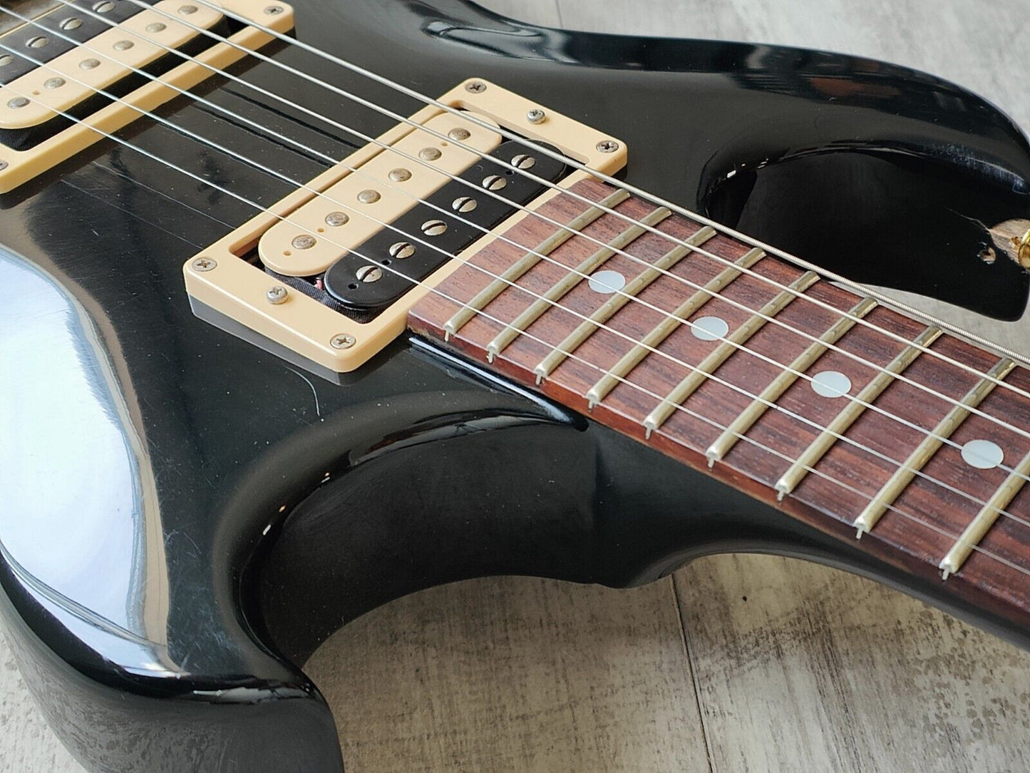 1981 Aria Pro II Japan CS-400 Cardinal Double Cutaway (Black)