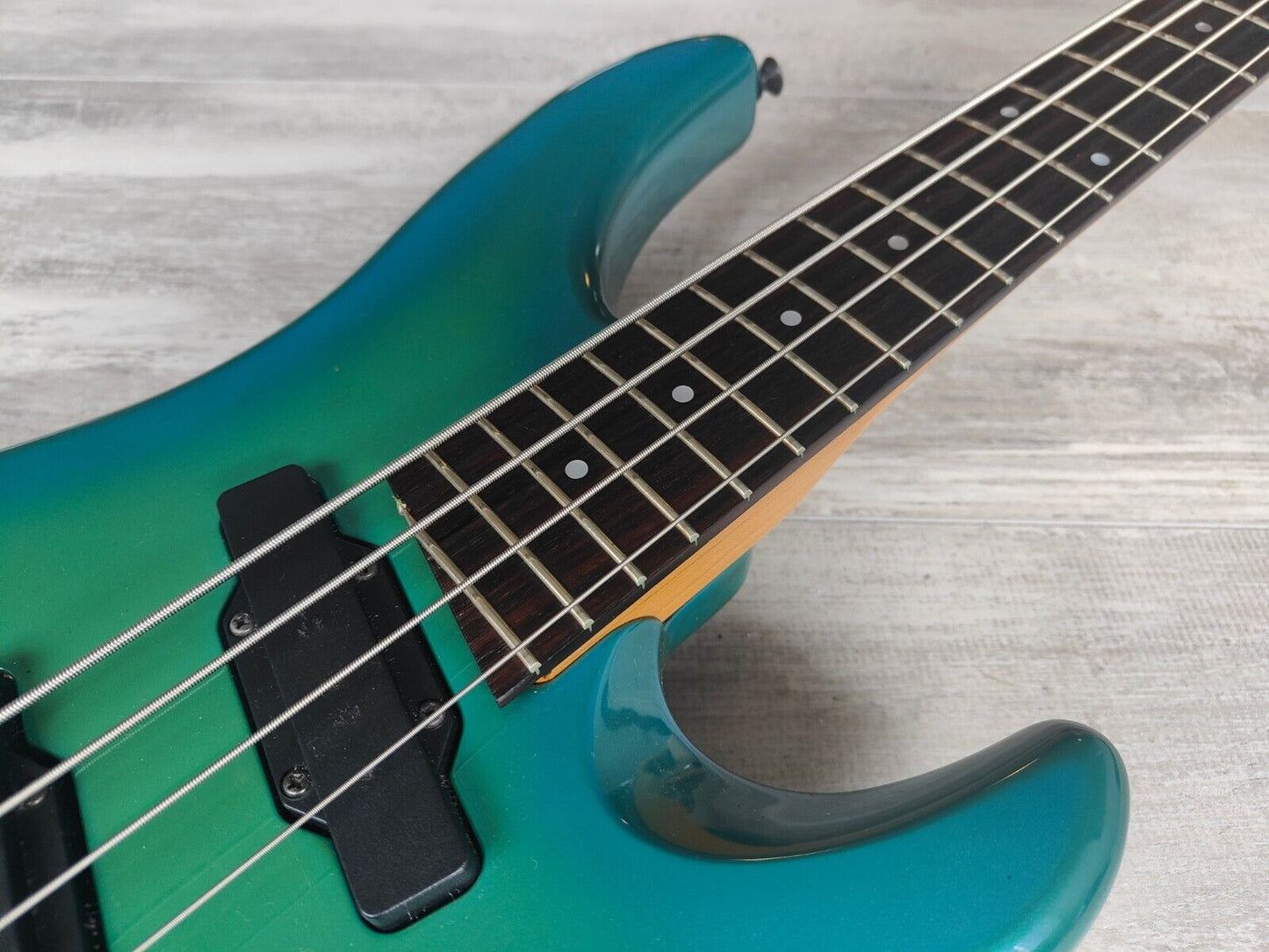 1991 Yamaha RBX Super Medium Series Bass (Green/Blue Burst)