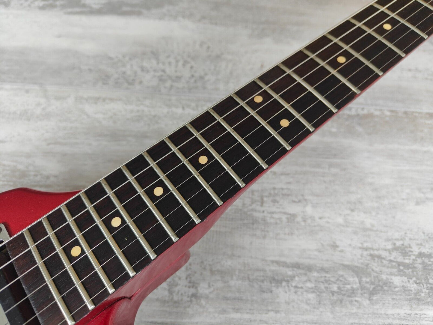 1980's Fernandes Japan BSV Series Short Scale Flying V (Candy Apple Red)