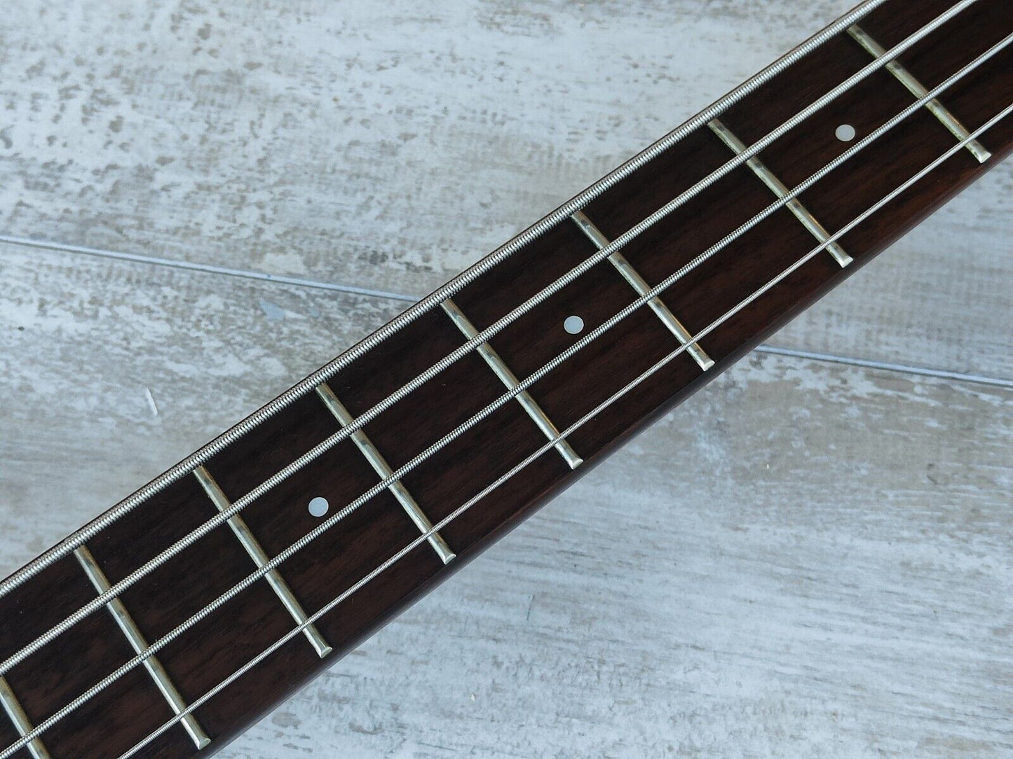 1989 Aria Pro II ASB-60 Integra Series Neckthrough Bass (Transparent Red)