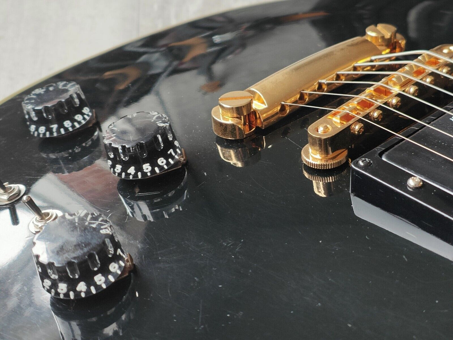 1995 Burny Japan RLC-105S Les Paul Custom "Pata" Model (Ebony)