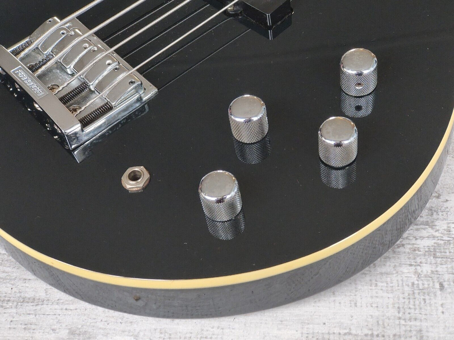 2000's Burny (Fernandes) Japan LSB-80 Active Les Paul Bass (Black)