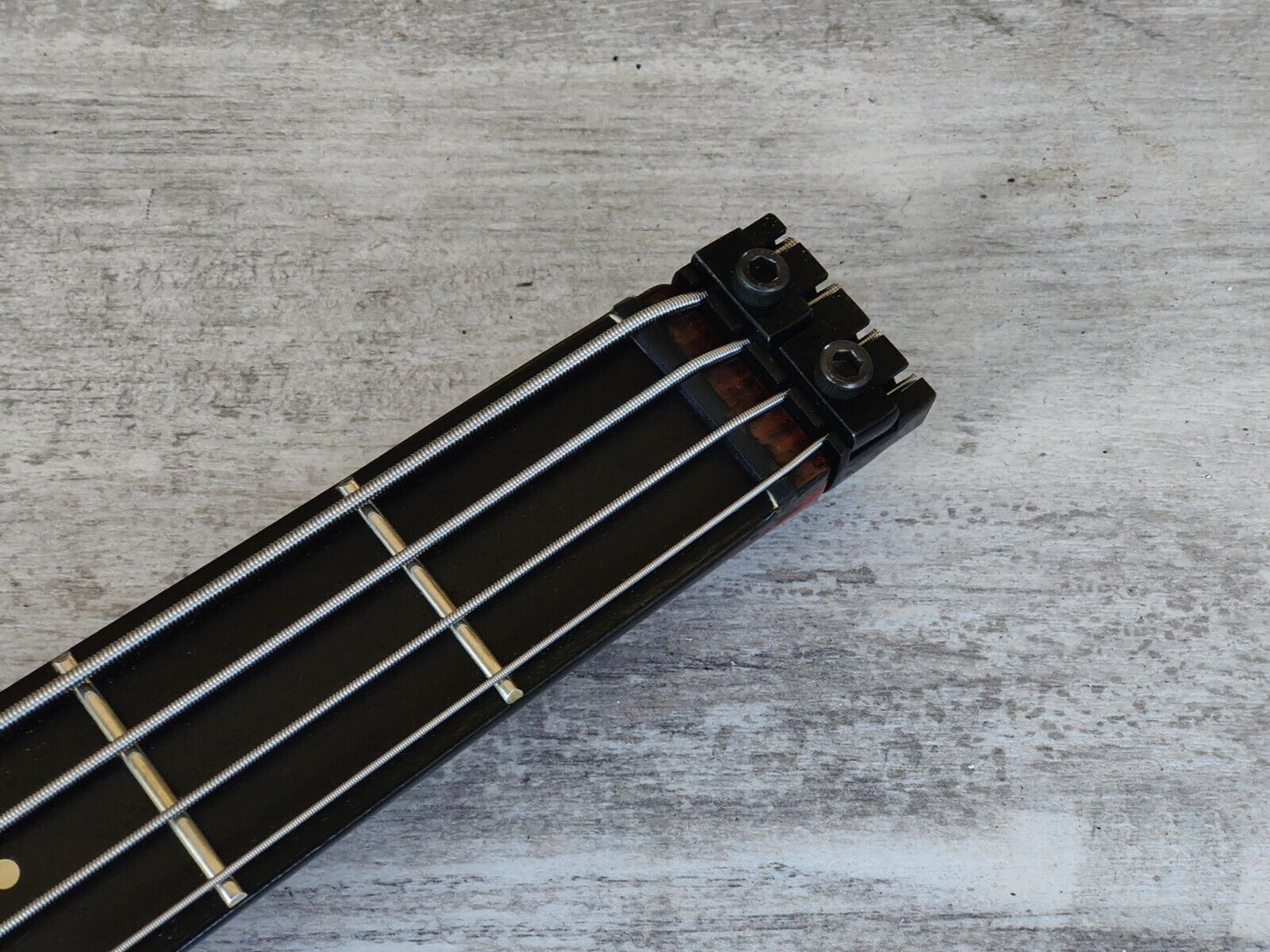 1986 Aria Pro II Japan Interceptor Headless Bass (Red)