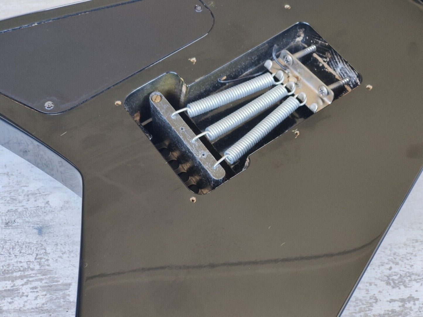 1990’s Grover Jackson Japan Rhoads Flying V Electric Guitar (Quilt Turqoise)