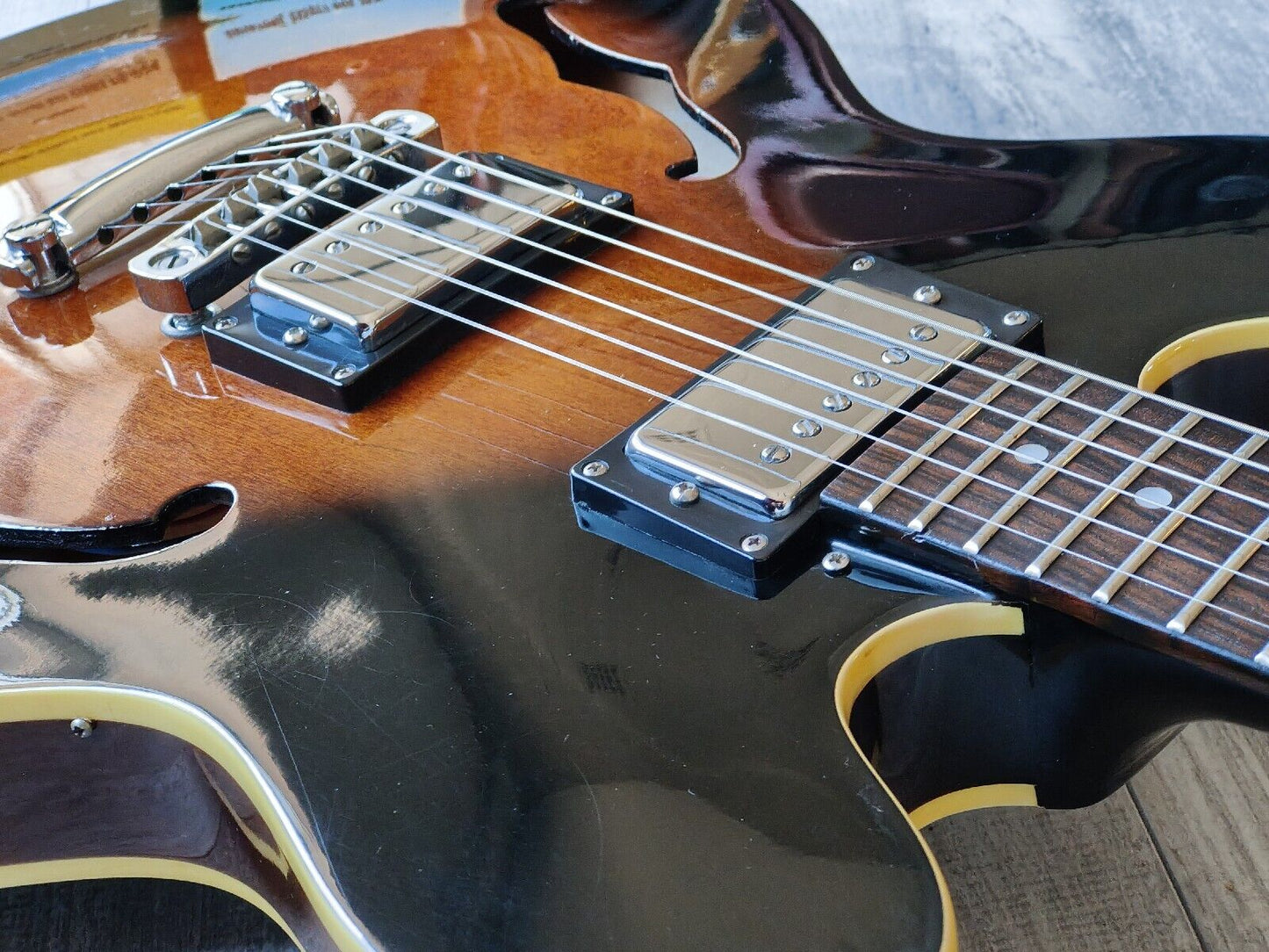 2006 Epiphone Korea DOT Semi Hollowbody Electric Guitar (Worn Brown Sunburst)