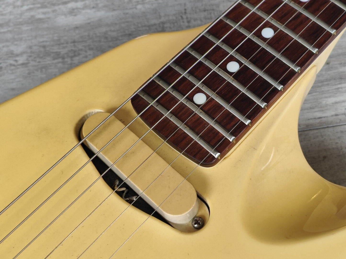 1987 ZEP-II (by ESP Japan) FAZ-115 "Flying A" Takamizawa Model Guitar (White)
