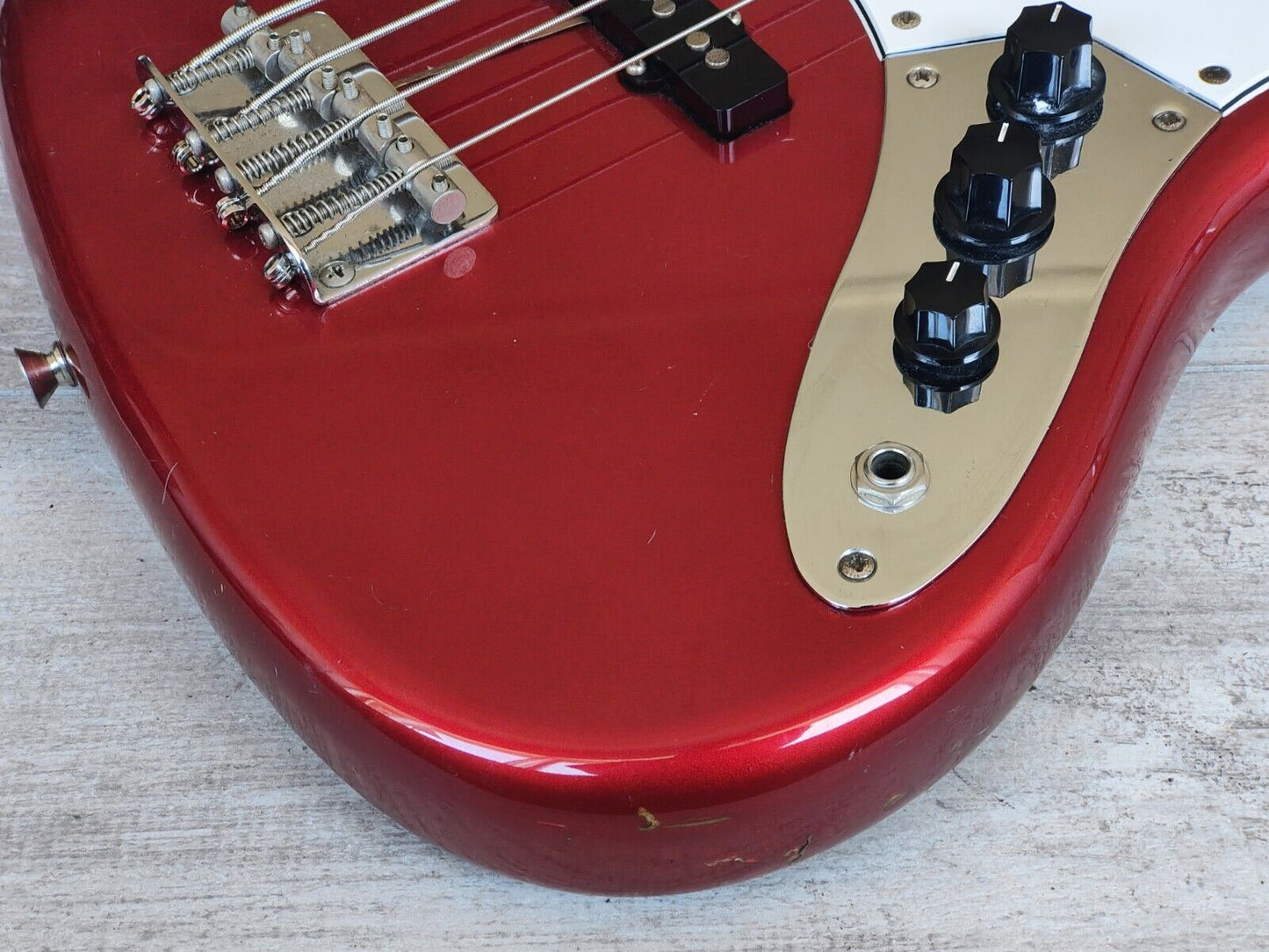 1992 Fender Japan (by Fujigen) JB62-58 '62 Reissue Jazz Bass (Candy Apple Red)