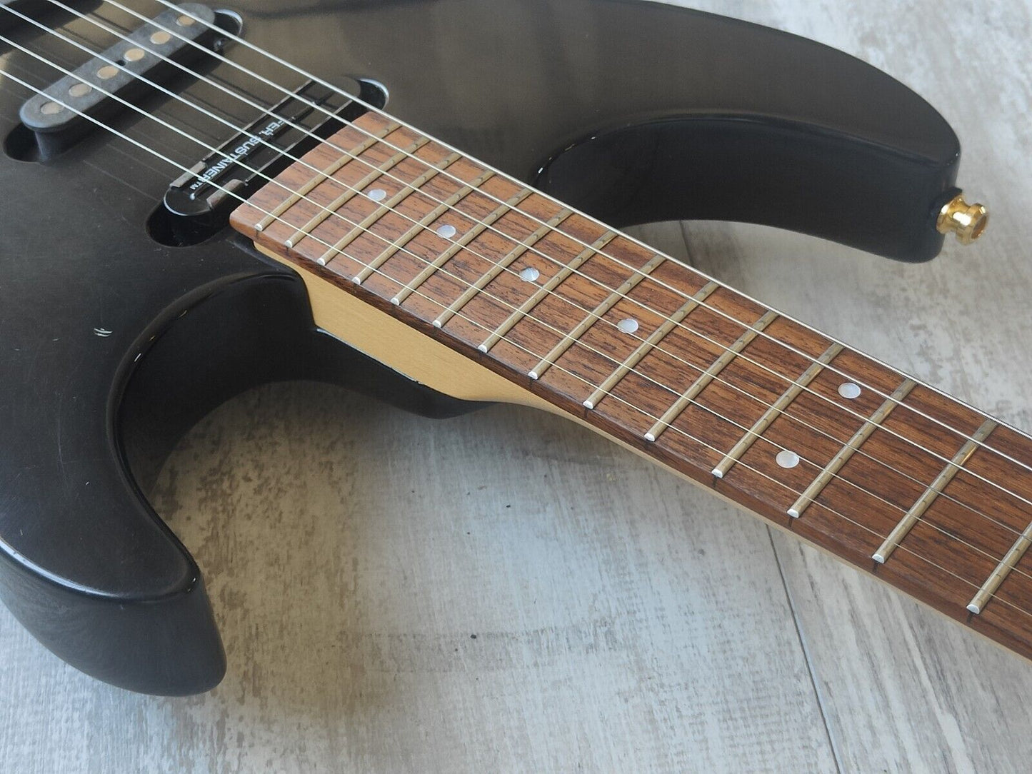 1995 Fernandes Japan FR-75S Revolver Superstrat w/Sustainer (Black Burst)