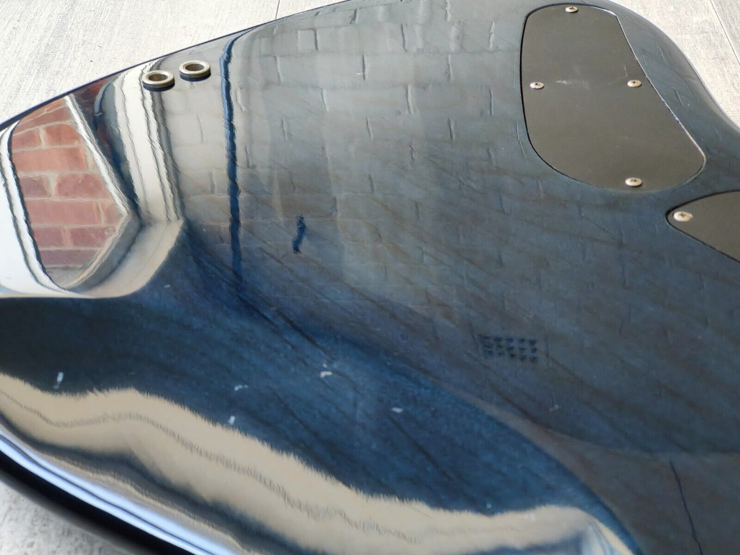 1990's Vestax Japan Fretless 5-String Active Jazz Bass (Transparent Blue)