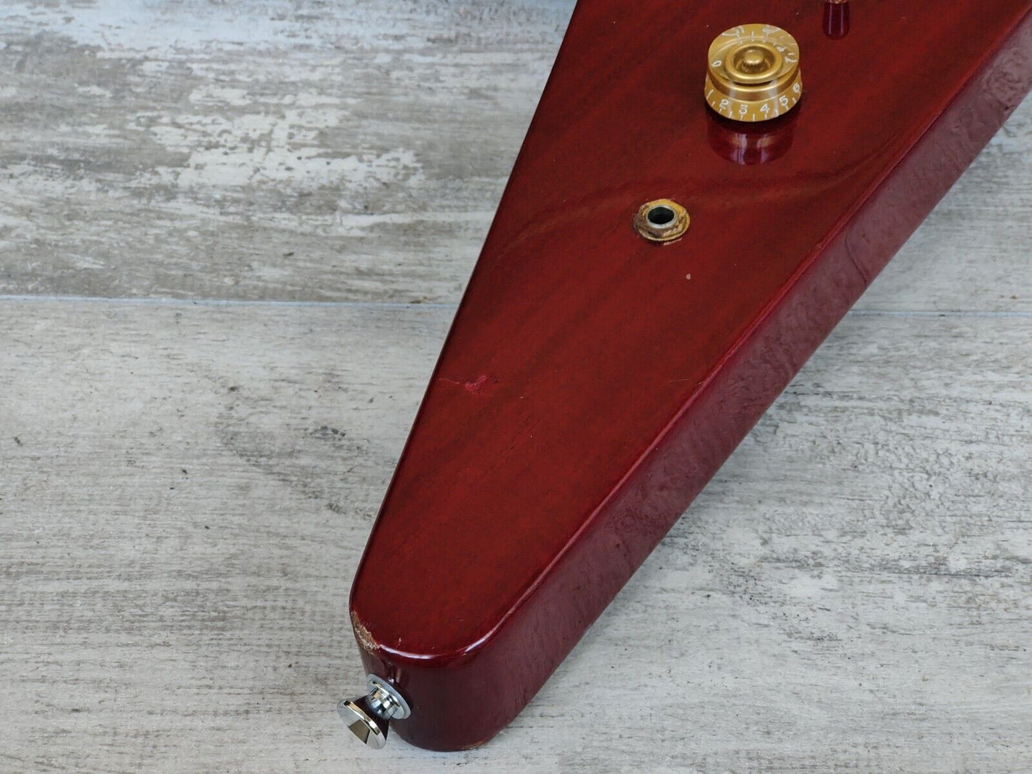 1997 Greco Japan GV-90MH Neckthrough Flying V (Cherry Red)