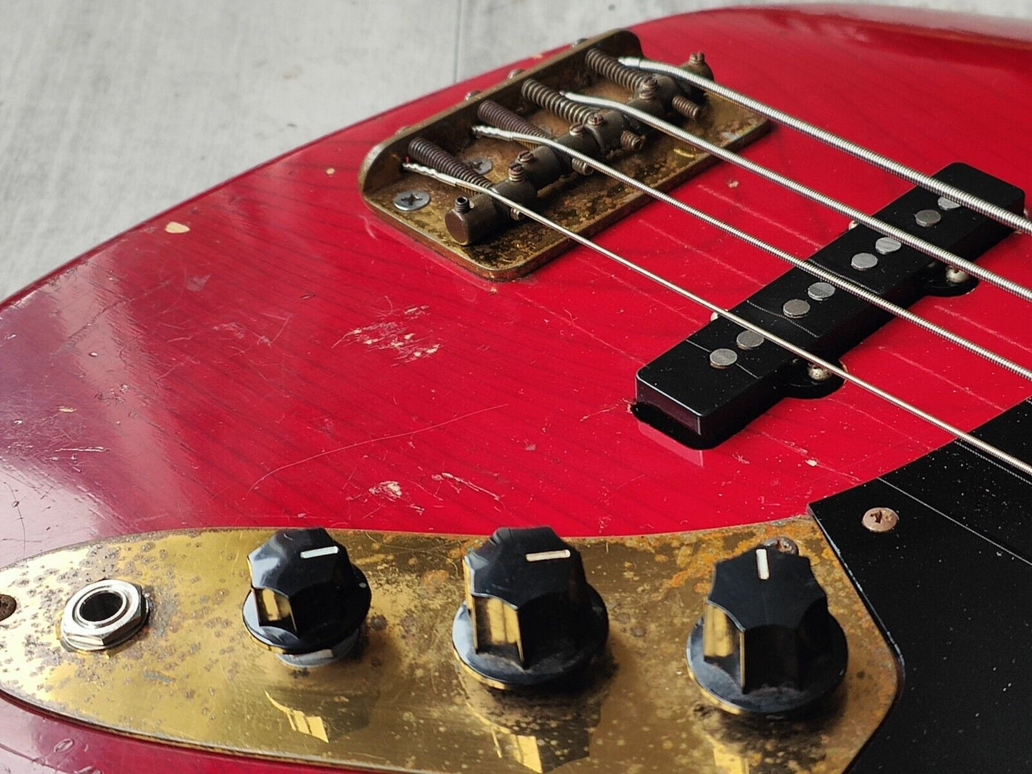 1980's Moon Japan Custom Order Jazz Bass (Transparent Red)