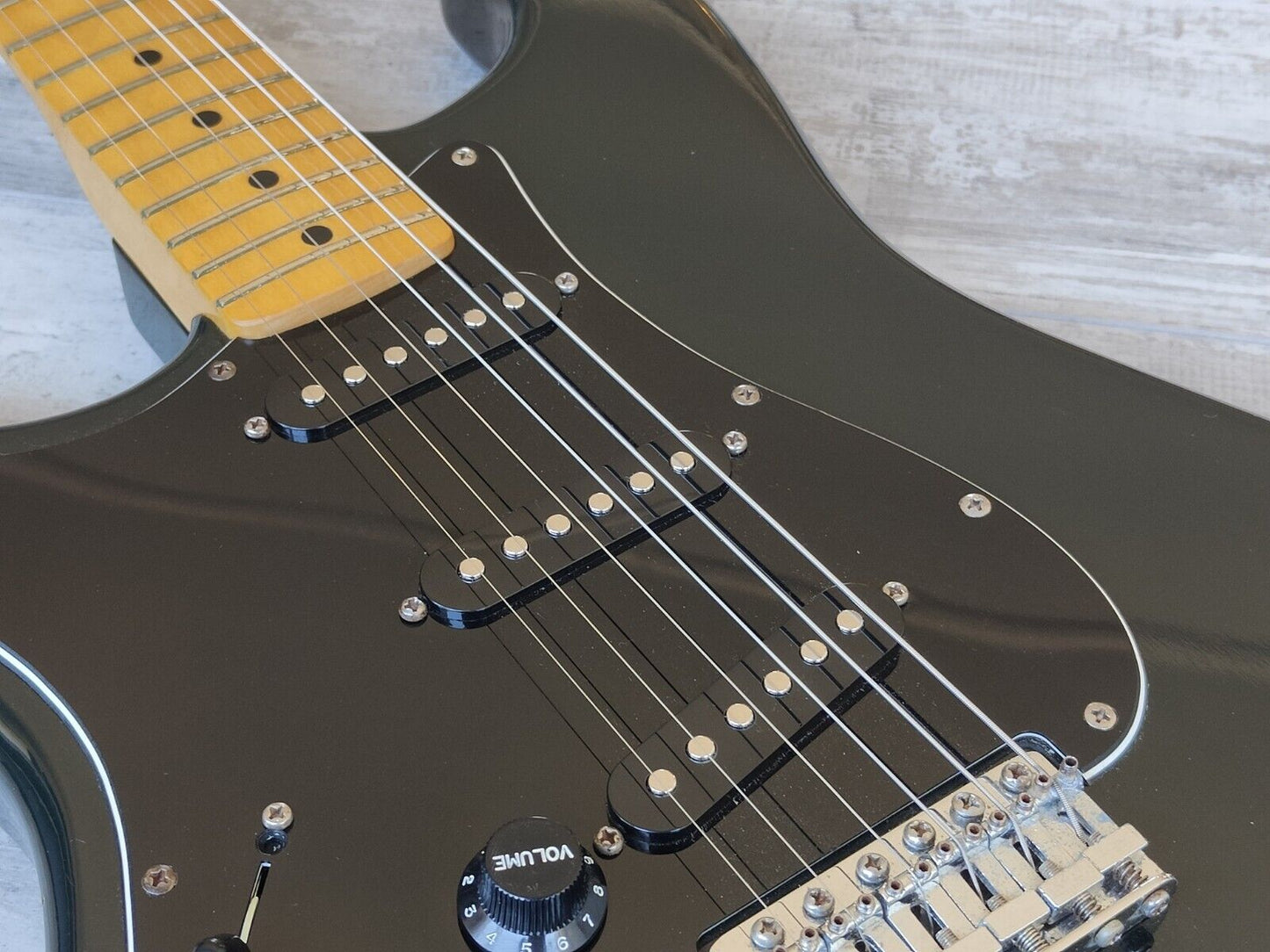 1978 Aria Pro II Japan ST-600 LH Left Handed Stratocaster (Black)