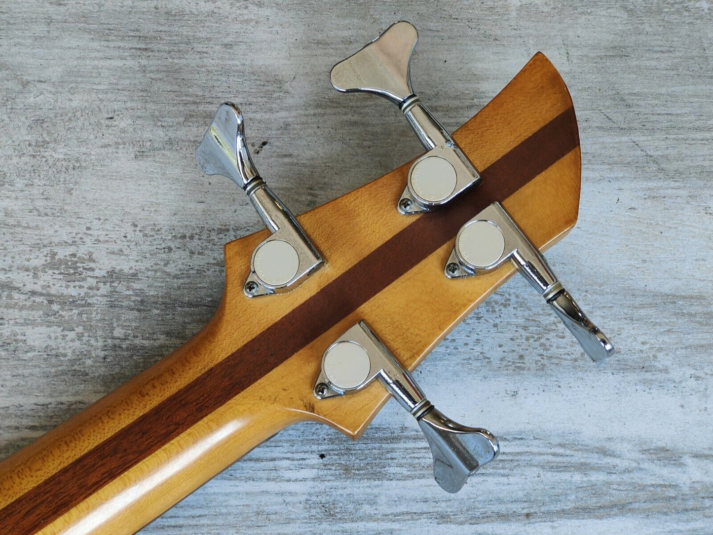 1990 Greco APB-1000 (Dan Armstrong/Ampeg) Lucite Double Cutaway Bass (Clear)