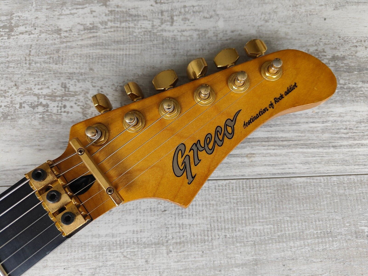 1996 Greco Japan GP-900DT HSH Superstrat w/Floyd Rose (Kermit Green Refinish)