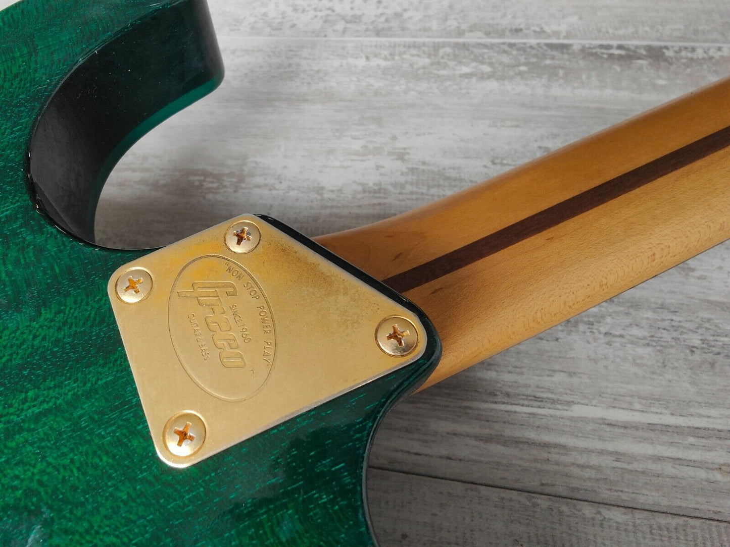 1996 Greco Japan GP-900DT HSH Superstrat w/Floyd Rose (Kermit Green Refinish)