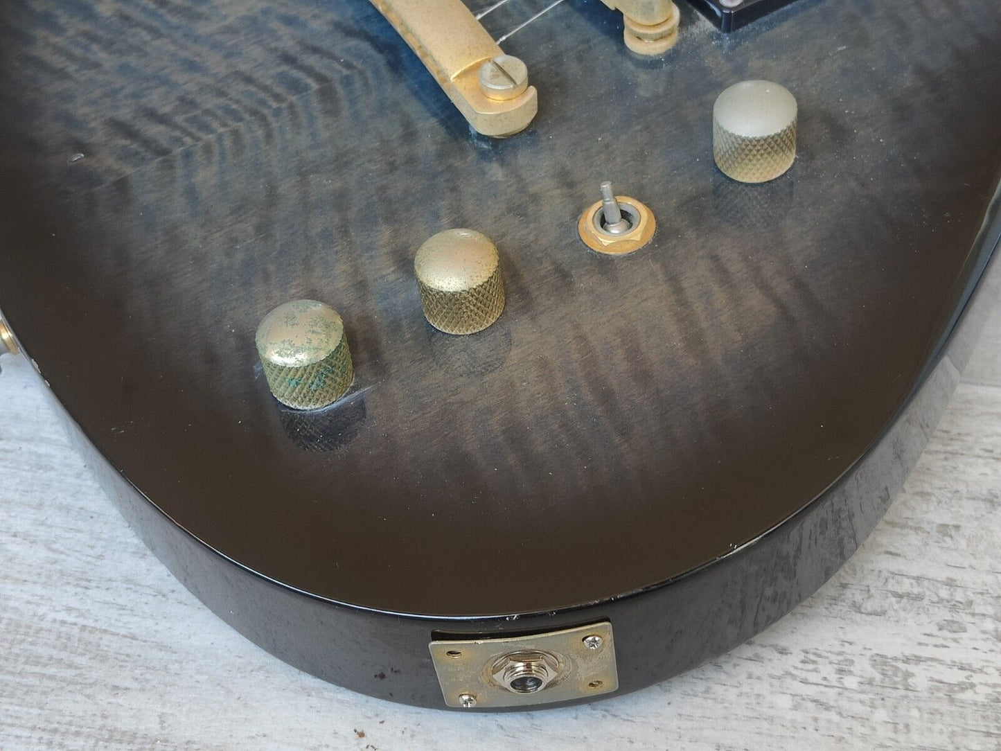 2000's BC Rich Eagle (Transparent Blue Black Flame Burst)