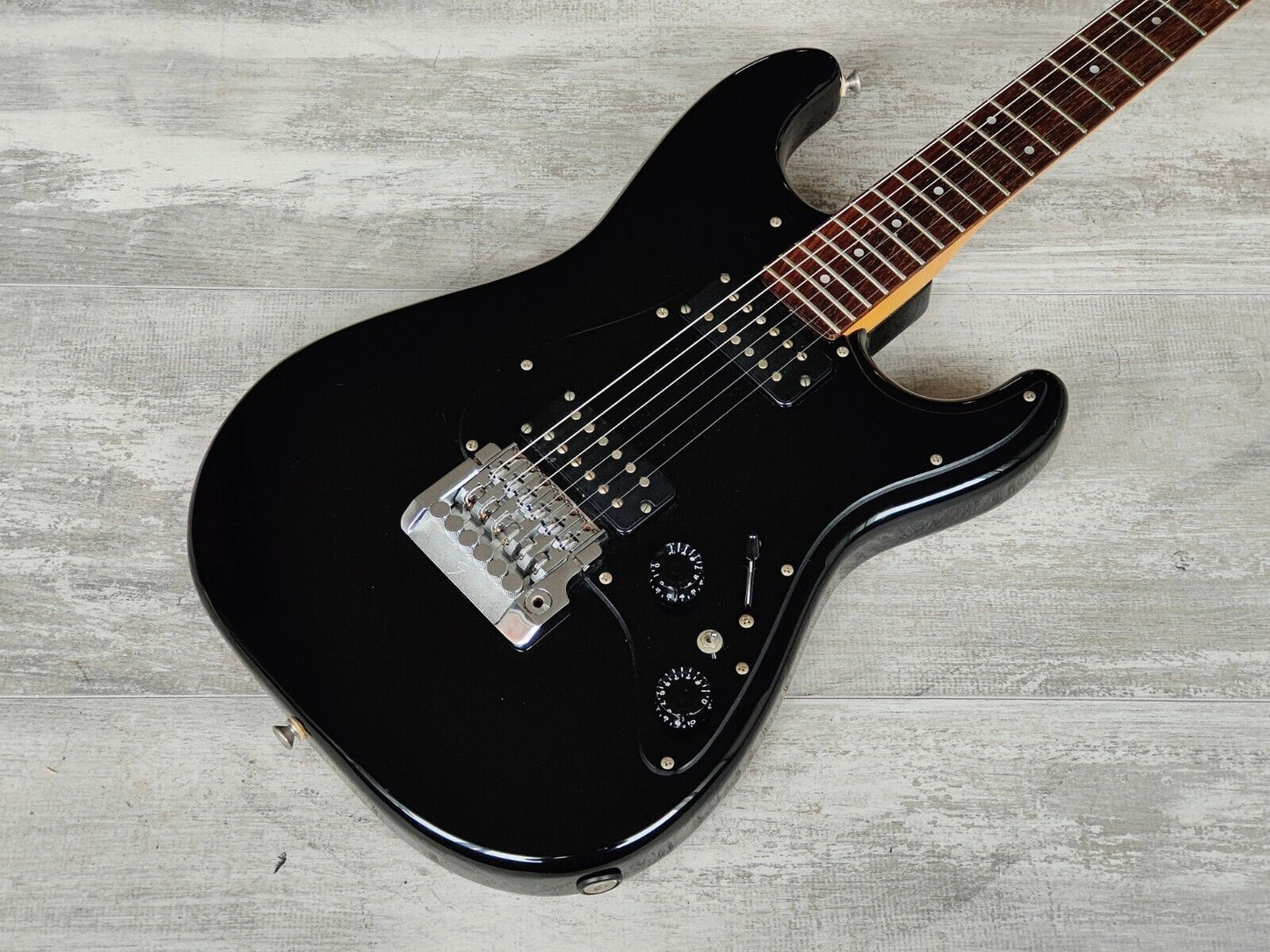 1986 Fender Japan "E Series" ST755 Comtemporary HH Stratocaster (Black)