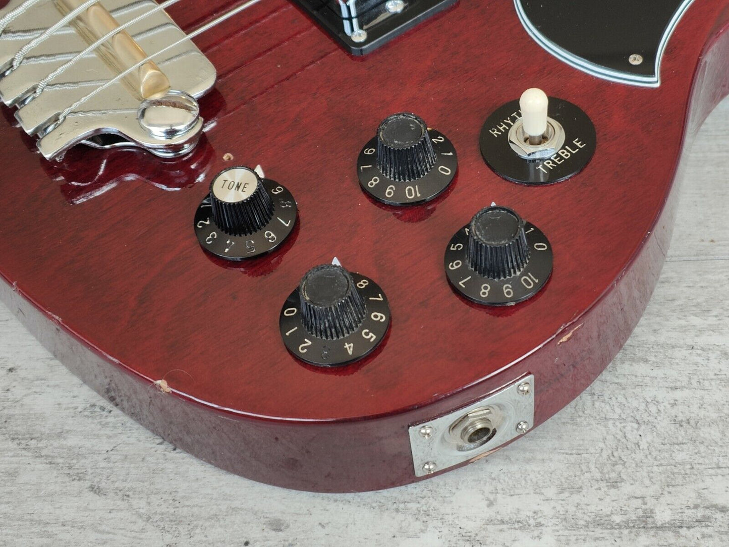 1974 Greco Japan EB420 SG EB Double Cutaway Bass (Cherry Red)