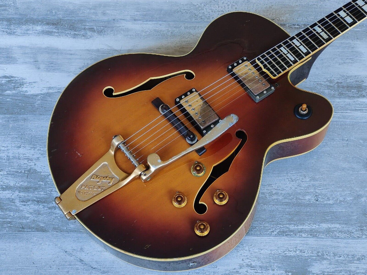 1980 Yamaha Japan AE-1200 Hollowbody Jazz Electric Guitar (Antique Stain)