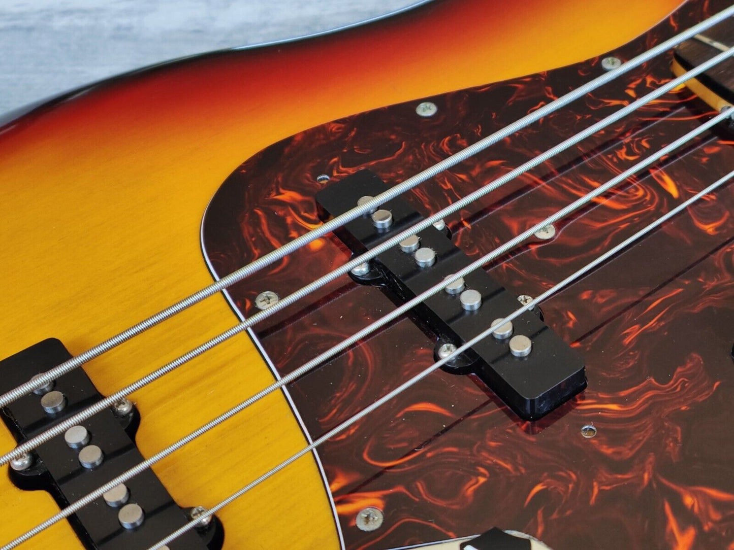 1981 Fernandes Japan RJB-75 "The Revival" Series Jazz Bass (Nitro Sunburst)