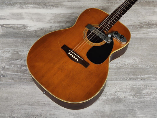 1970's Maruha Japan F-120M Acoustic Guitar w/Teisco GM-25 Pickup (Natural)